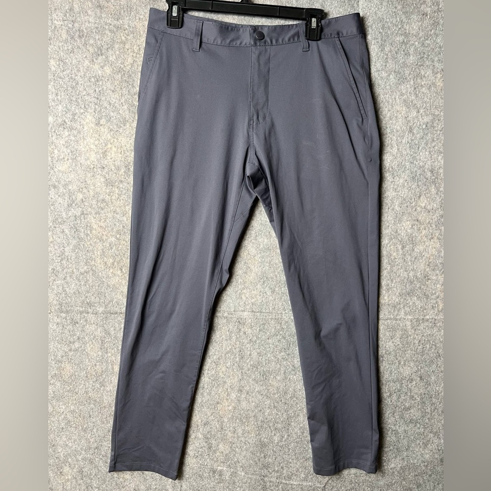 Rhone Men Size 32 Gray Commuter Slim Fit Classic Performance‎ Professional Pants